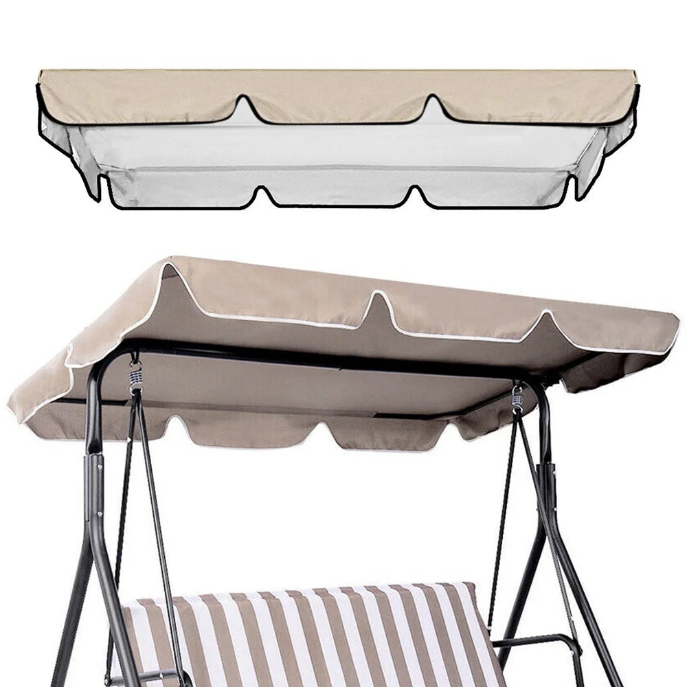 Beige Waterproof Patio Canopy Swing Cover S47042