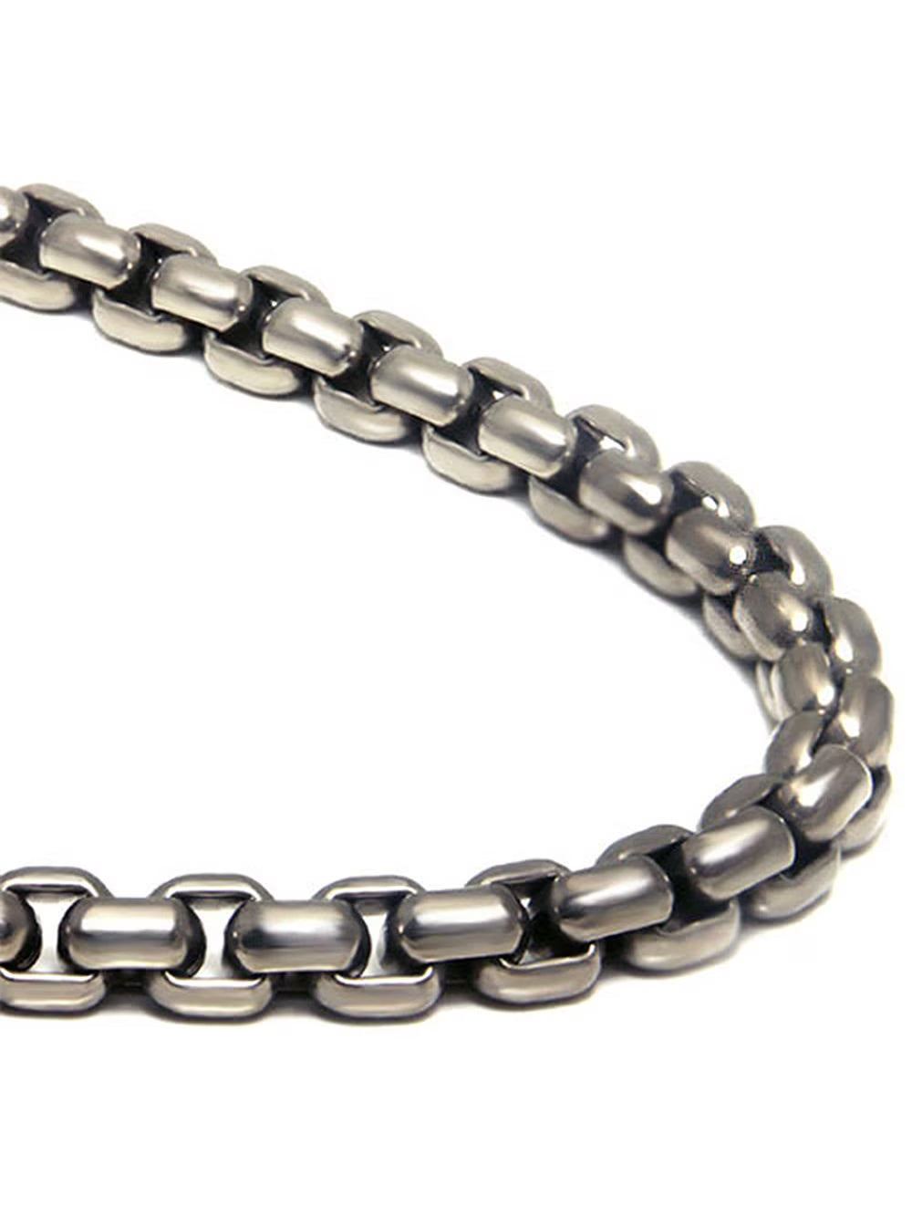 Titanium 7MM Box Link Matte Finish Gray Necklace Chain 18" H770402