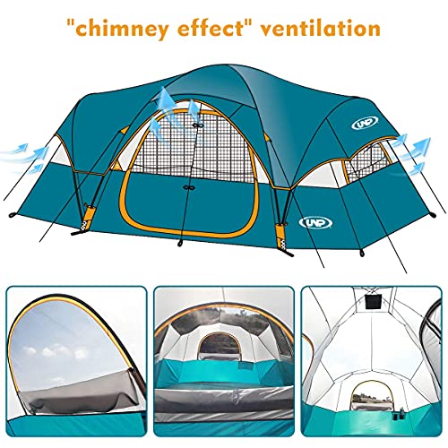 10-Person Double Layer Waterproof Camping Tent A983