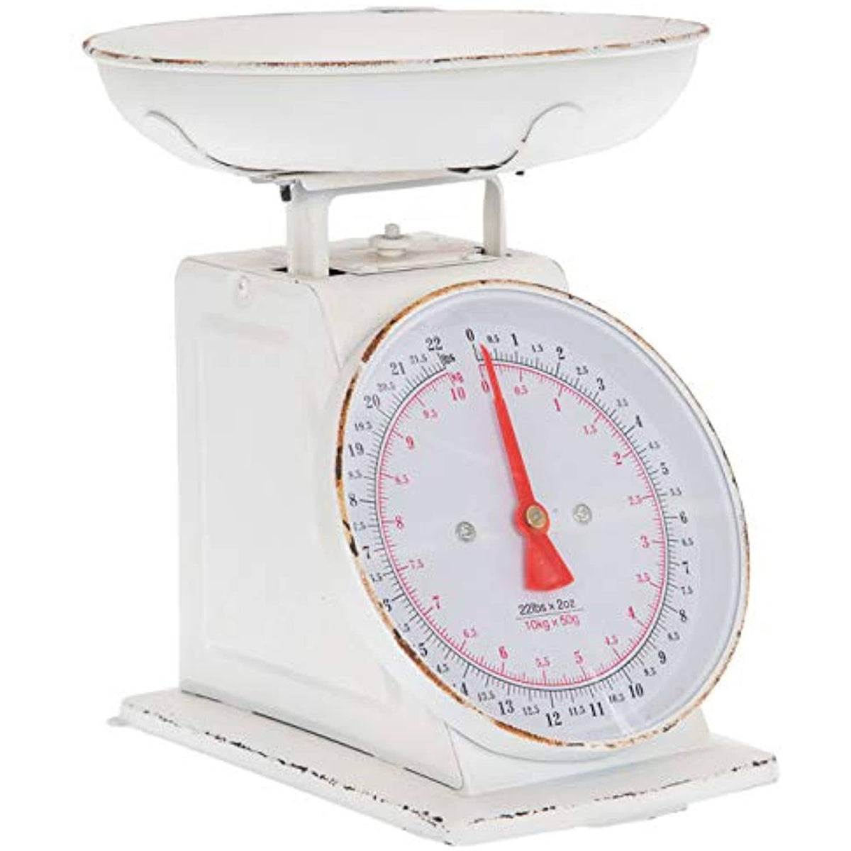 White Vintage Kitchen Scale H7996