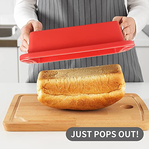 5-Piece Nonstick Silicone Bakeware Set with Bread Loaf Pan, Muffin Pan, Square Cake Pan, Round Cake Pan I450