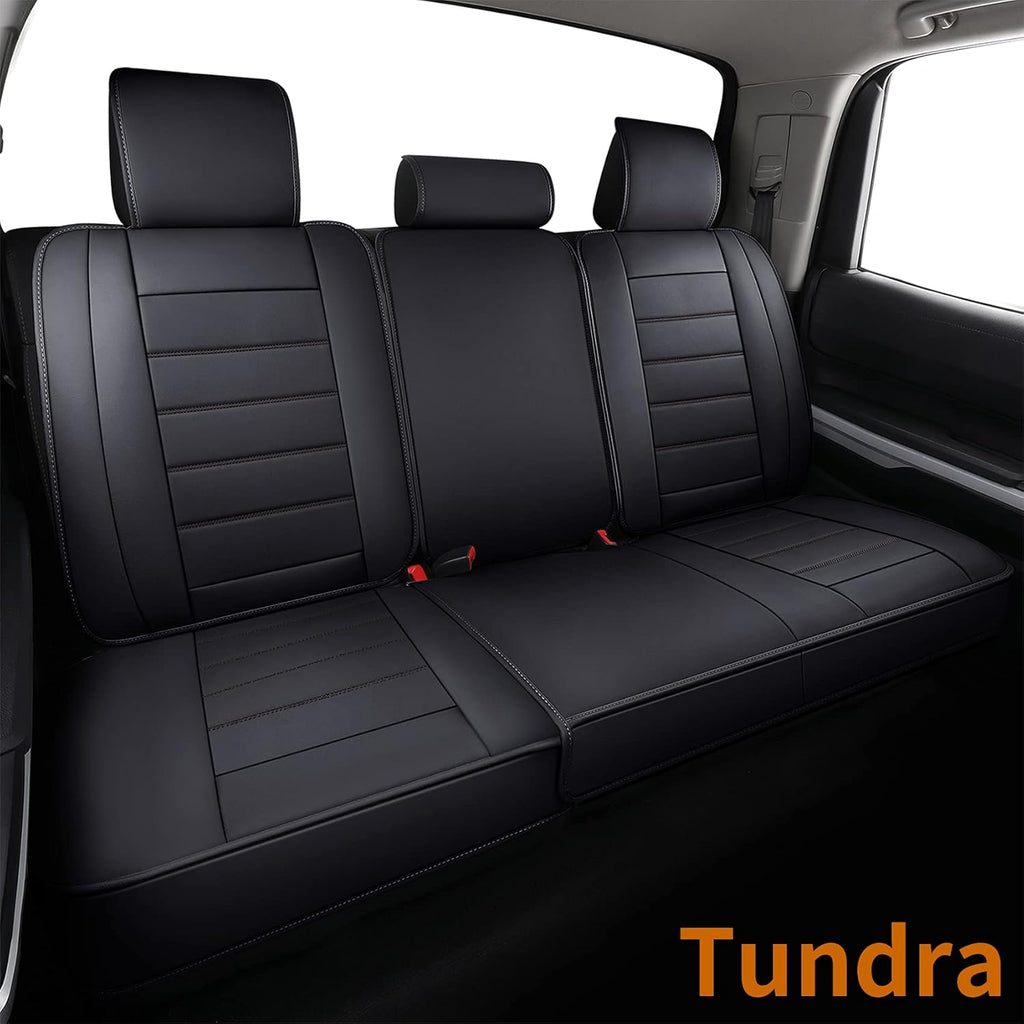 Black Water Proof Faux Leather Seat Covers Full Set X490223