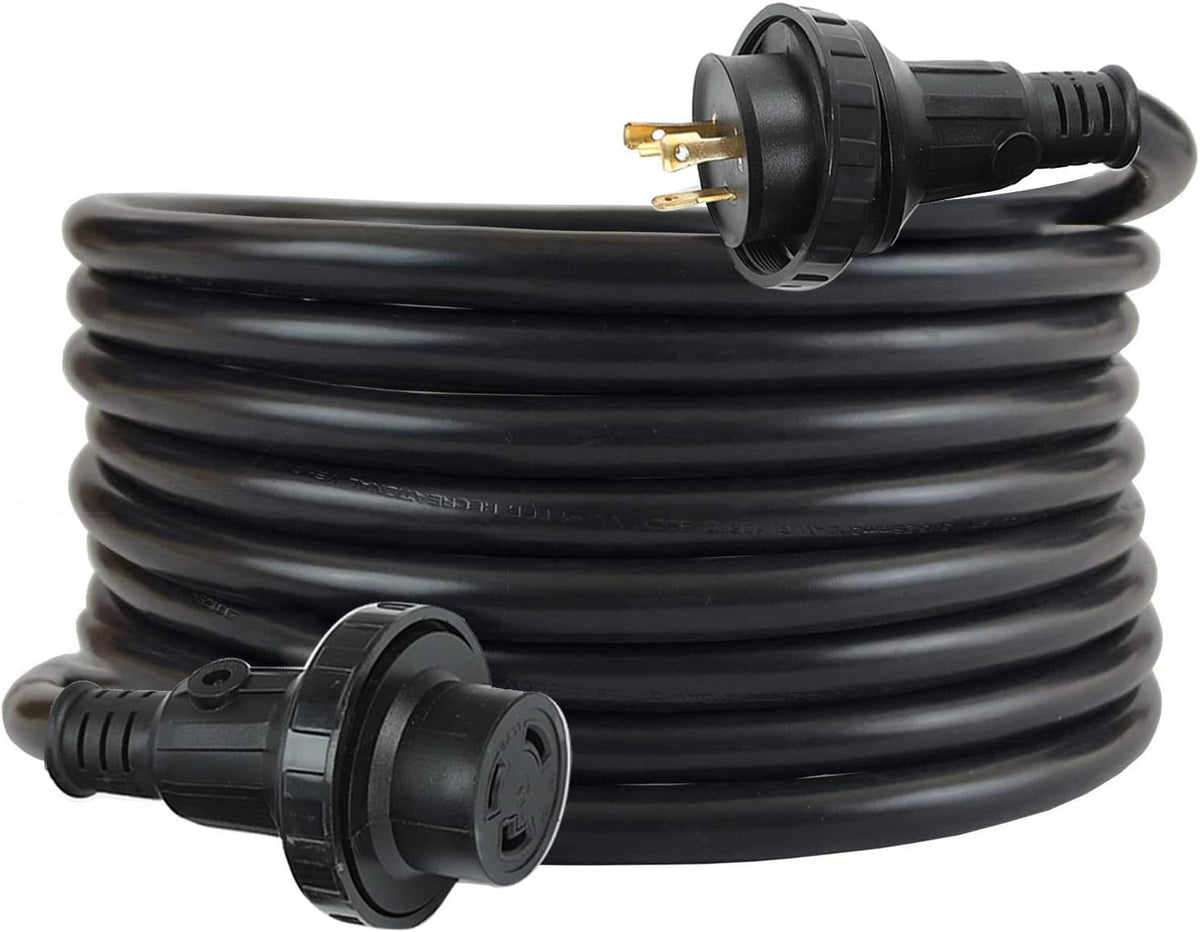 25ft 30Amp 125V Black Heavy Duty Electrical Power Cord J21766