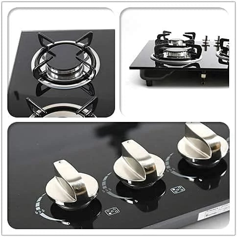 30" 5 Burners Black Tempered Glass Gas Cooktop F2447