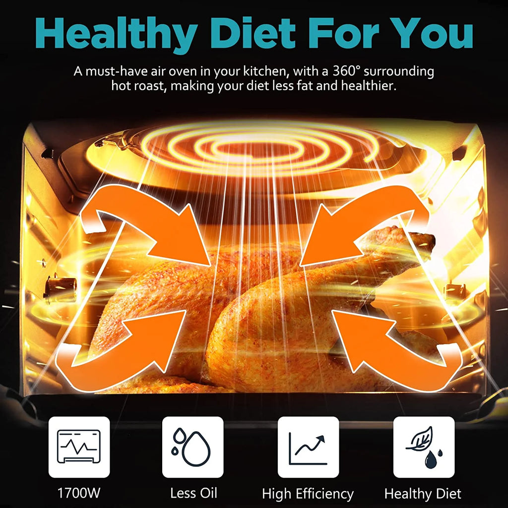 12 QT 1700W Air Fryer with LCD Touch Screen H24019