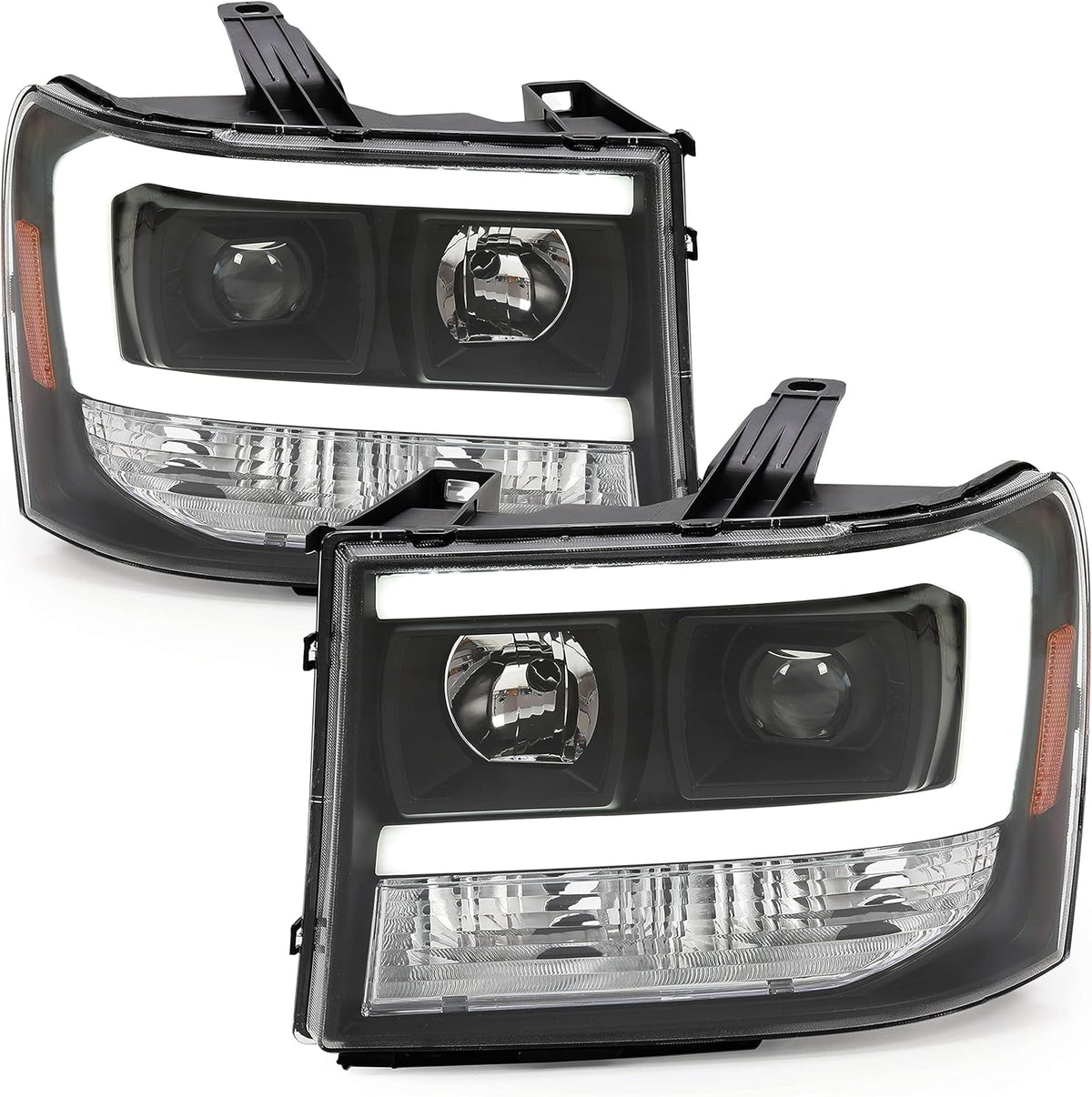 Clear Lens Black Housing LED Projector Headlights L1486