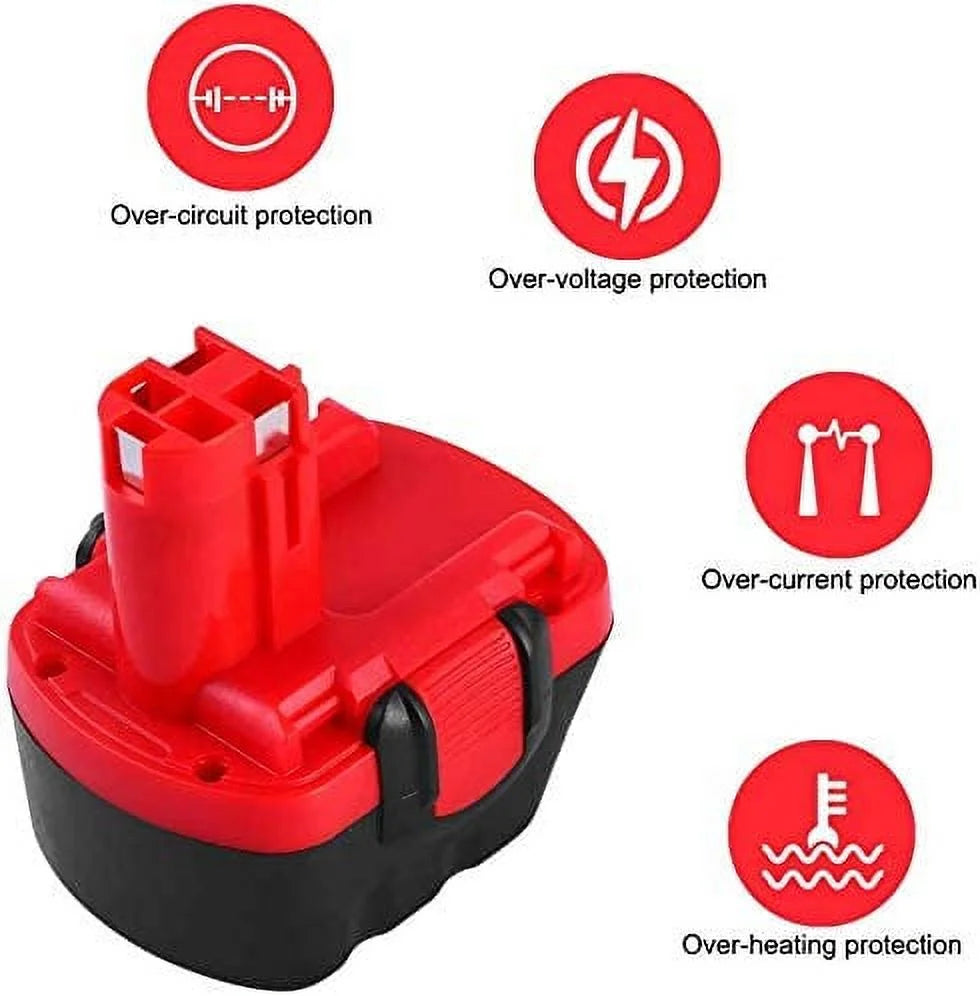 2 Pack 12V 3.0Ah Ni-MH Cordless Power Tool Battery J371833