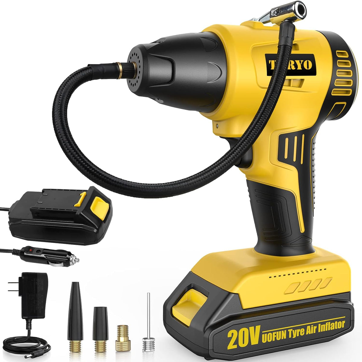 20V Cordless Tire Inflator Portable Air Compressor 150PSI I264