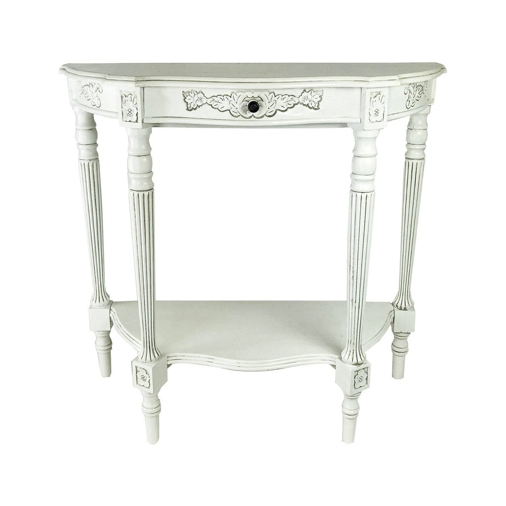 Antique White Console Table O933057