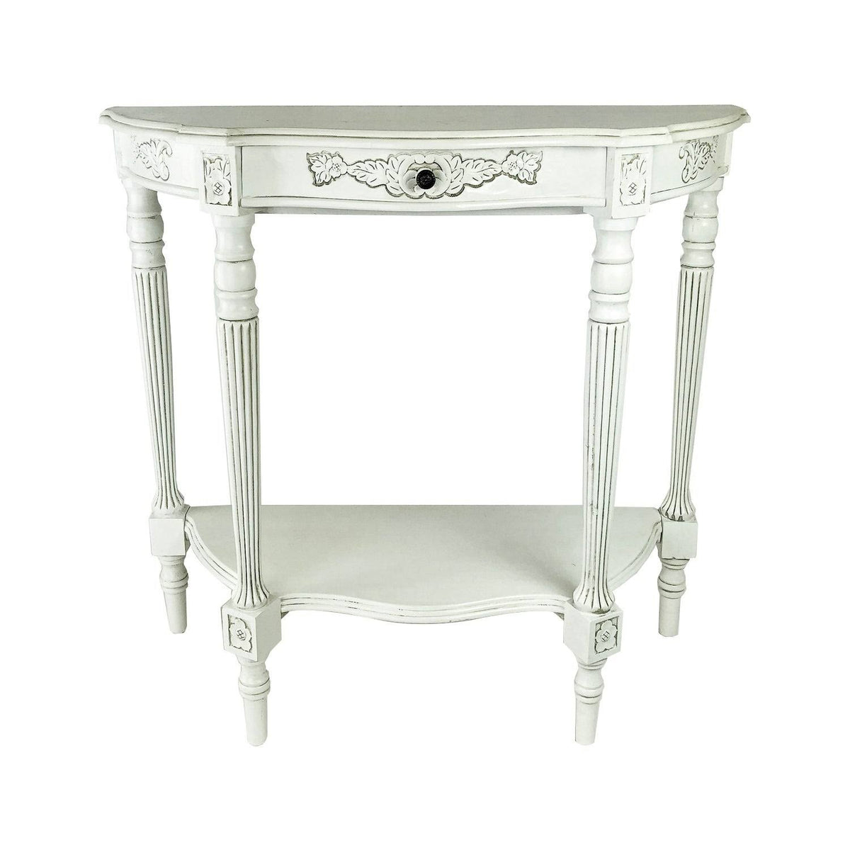 Antique White Console Table O933057