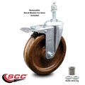 5 inch High Temp Phenolic Swivel Stem Caster with Total Lock Brake I453