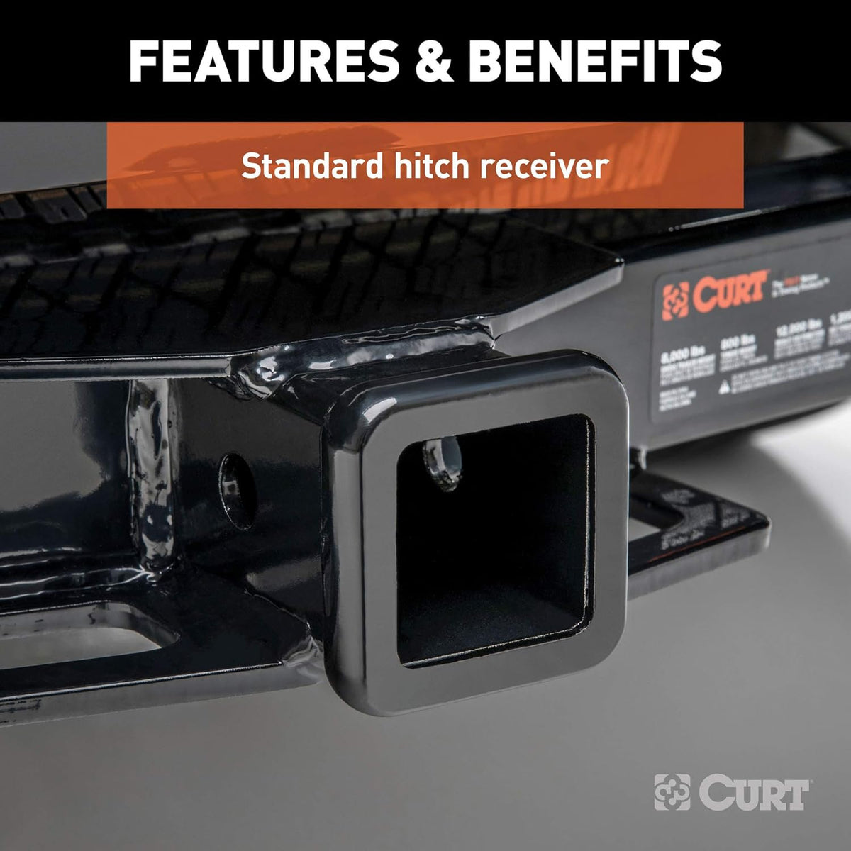 Class 3 Trailer Hitch, 2-Inch Receiver, Black N451