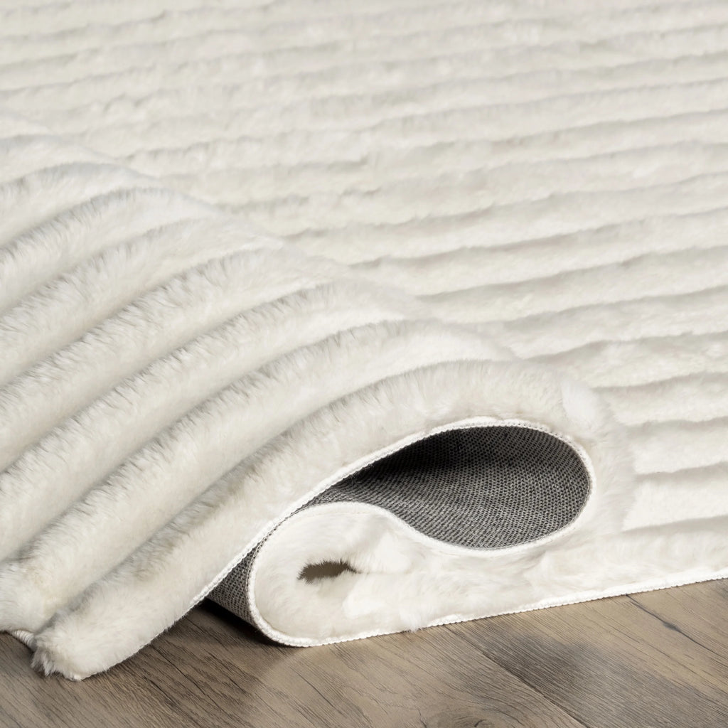 Faux Rabbit Machine Washable Area Rug J24862