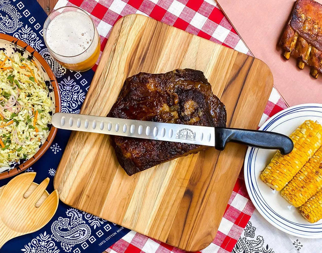 6 Inch Curved Beef Brisket Trimming and Boning Knife and 11" Meat Slicing Knife Bundle Stainless Steel U565230