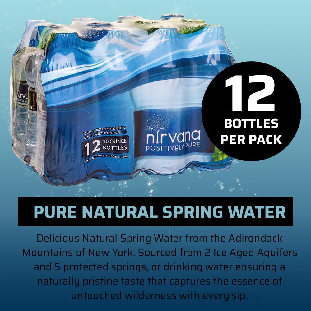 Natural Spring Water - 10 fl oz - 12 Bottles M521776