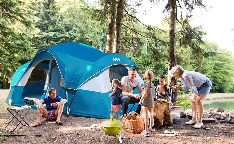 10-Person Double Layer Waterproof Camping Tent A983
