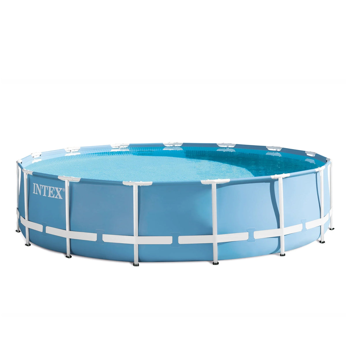 15 Feet x 48 Inches Prism Frame Swimming Pool Set with Ladder, Cover, and Pump O7203
