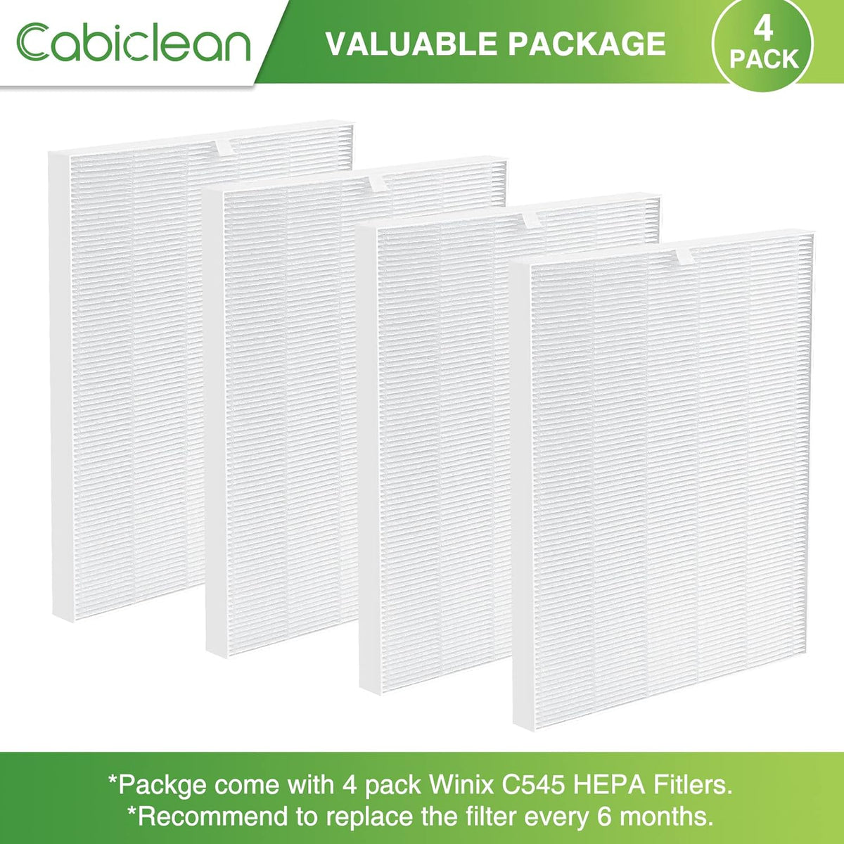 True HEPA Replacement Filter 4 Pack U965