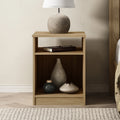 White Open Shelf Nightstand V3853
