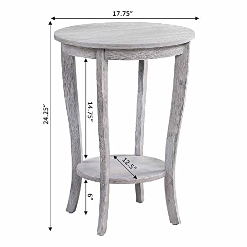 Black Round End Table N7580