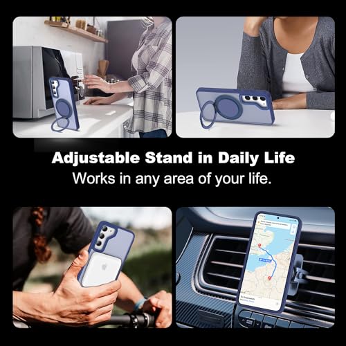 Purple Magnetic Kickstand Phone Case for Samsung Galaxy S22/S23 Ultra I82417