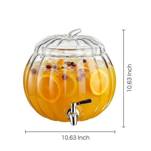 Glass Pumpkin Drink Dispenser 2 Gallon V301