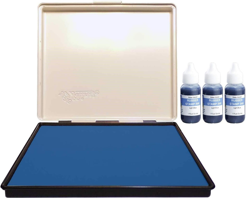 Light Blue 8 x 12 Rubber Stamp Ink Pad Pack of 2 M56554