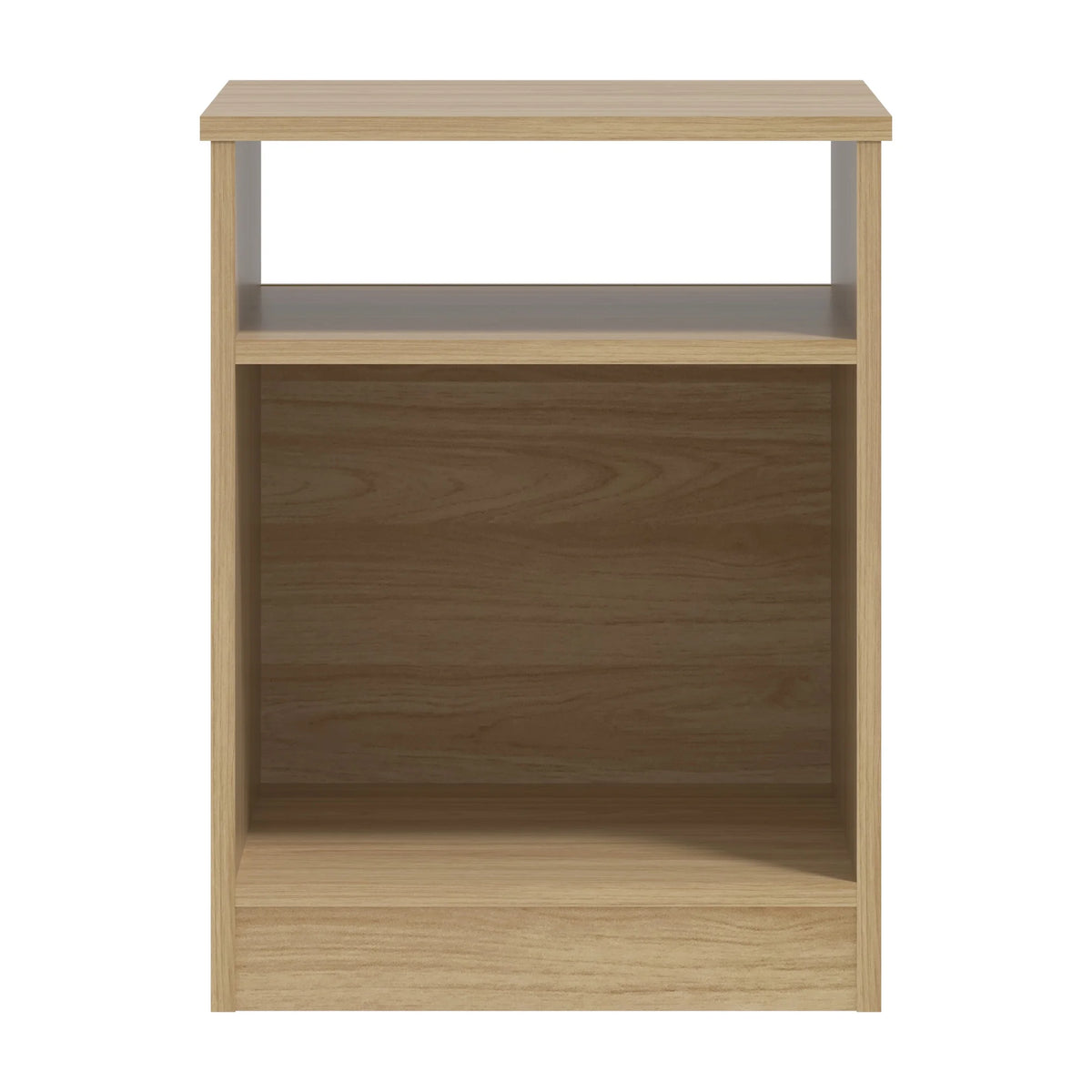 White Open Shelf Nightstand V3853