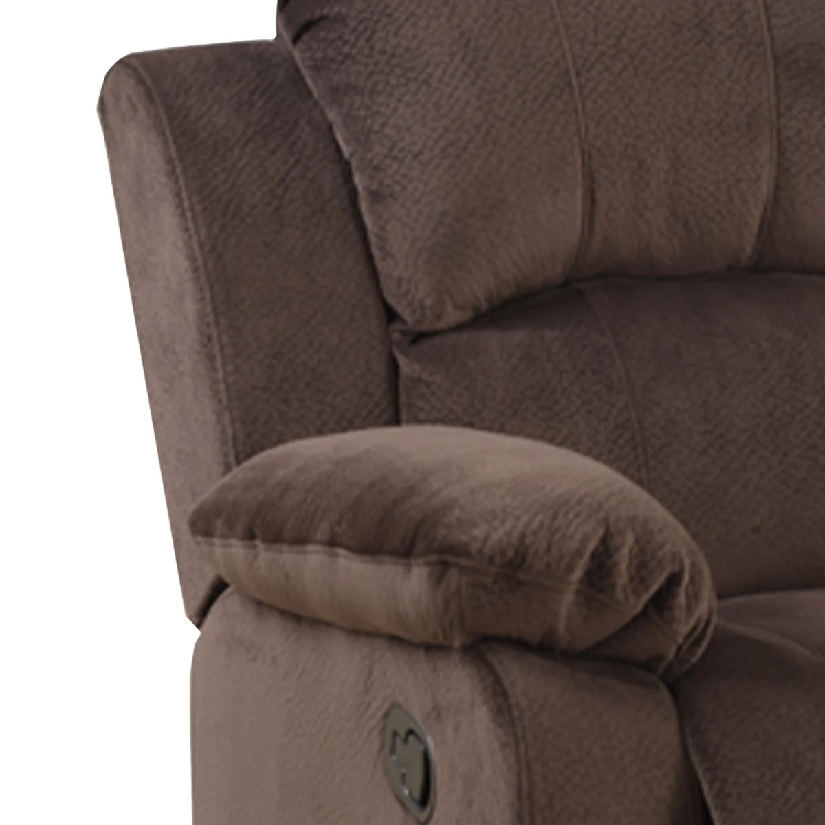 Choco Brown Faux Suede Rocker Recliner X406