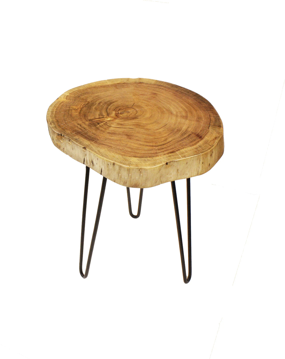 Live Edge Side Table / Stool Organic Brown Acacia Wood J197380