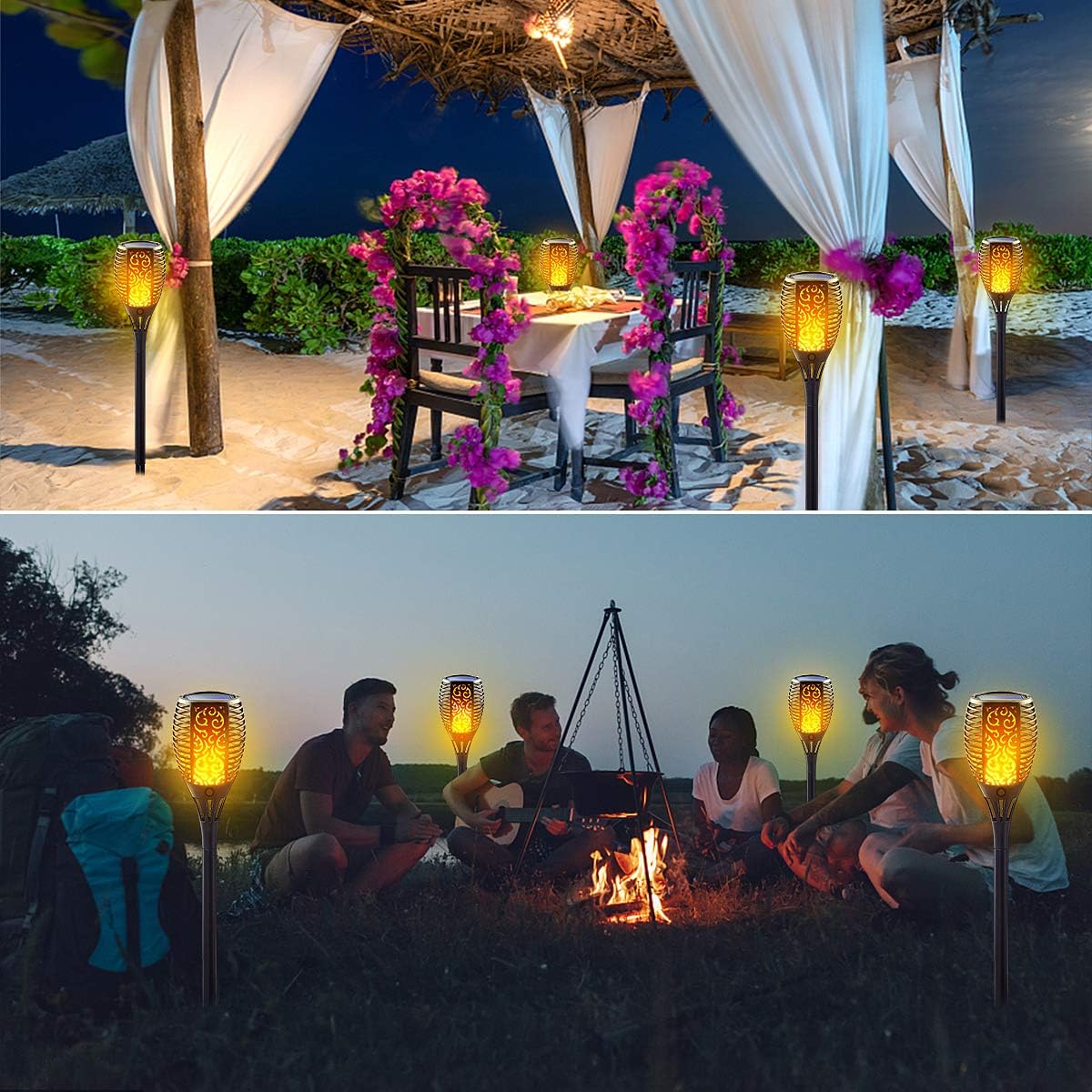 Solar Torch Light with Flickering Flame 8 Pack Q200655