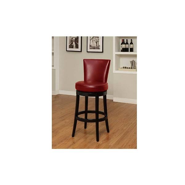 Red Bicast Leather Swivel Bar Stool T7428