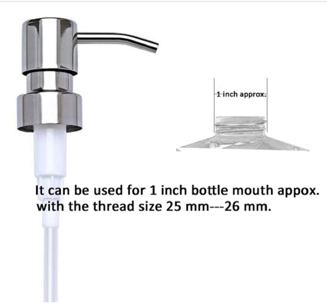 Silver Plastic Soap Dispenser Pump Replacement for 28/400 Neck Size O116626