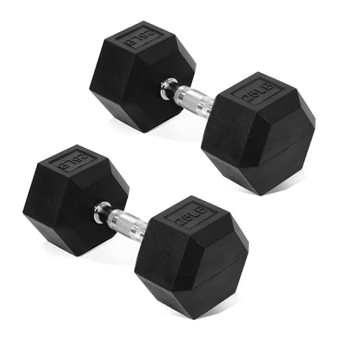 Set of 2 Anti-Slip Cast Iron Hex Dumbbell I766106