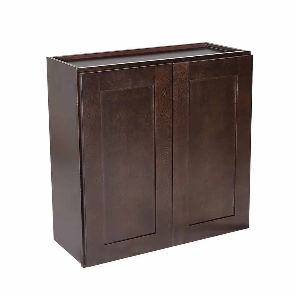 Espresso Double Door Kitchen Cabinet C389856