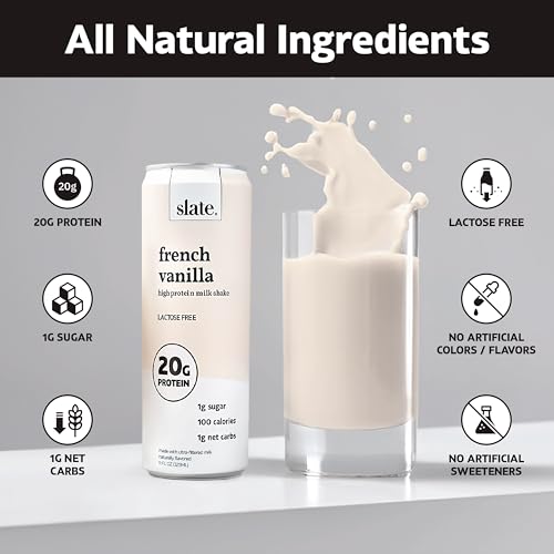 Dark Chocolate High Protein Milk Shake, Lactose Free, 11 fl oz, 12 Cans W10434