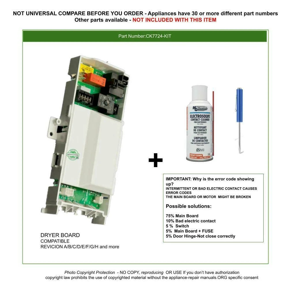 Dryer Control Board Replacement Y612634