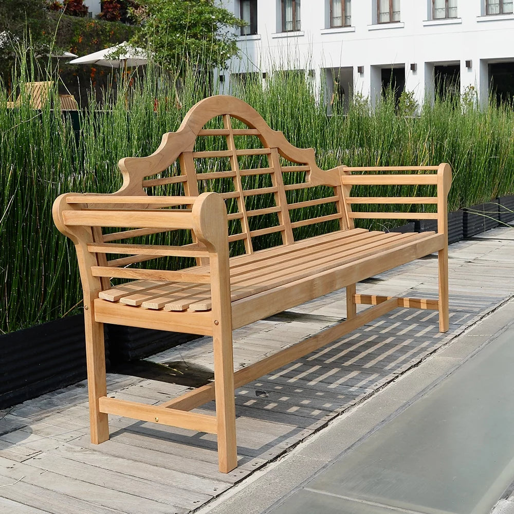 Brown Teak Outdoor Bench K170170