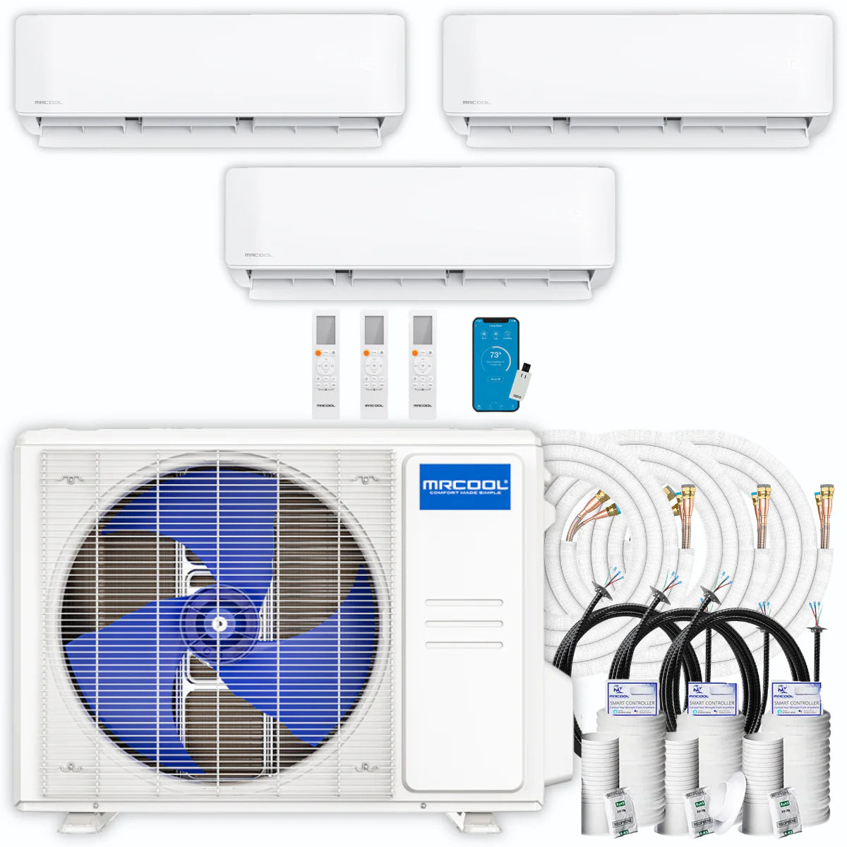 30,000 BTU 3 Zone Ductless Mini Split Air Conditioner and Heat Pump A26595