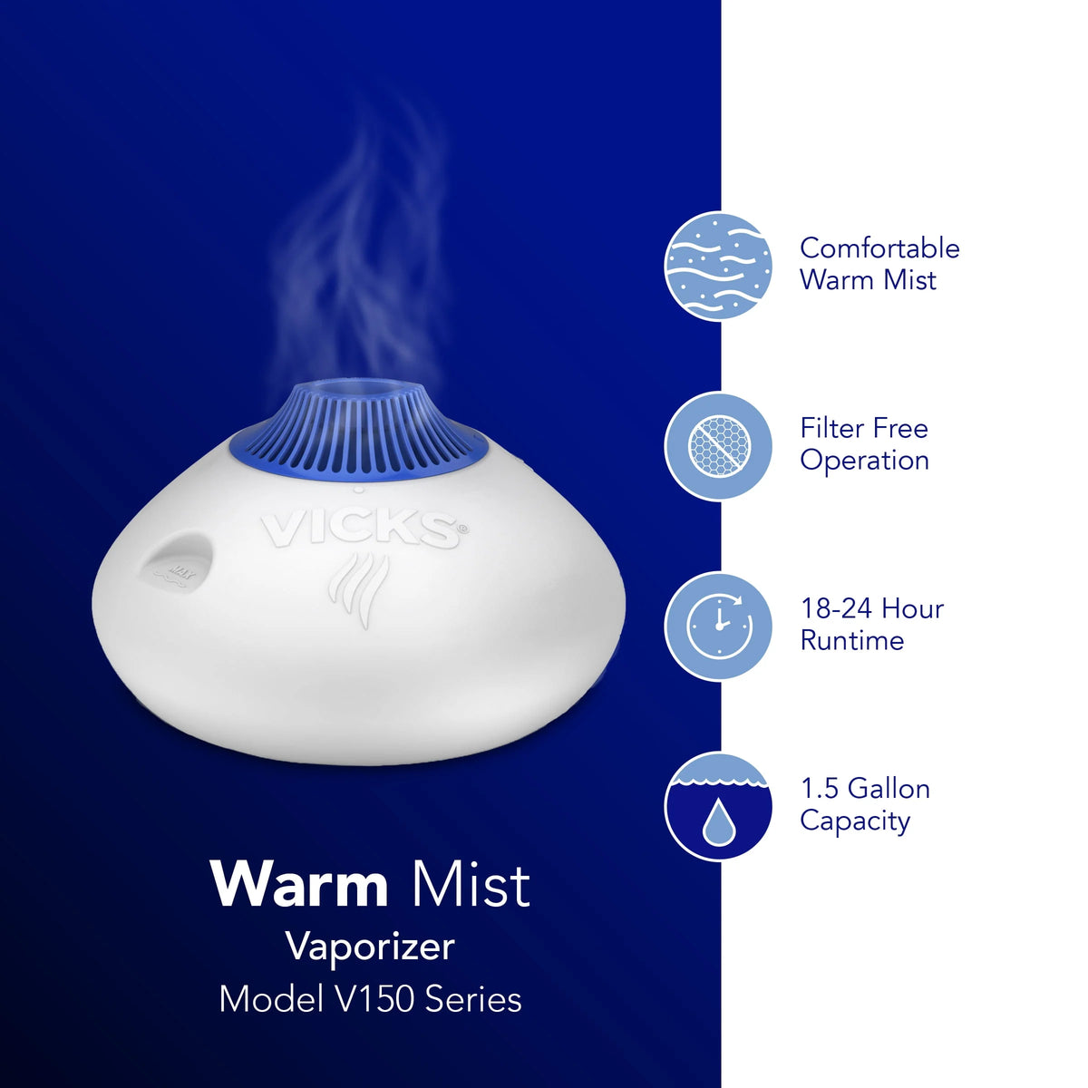 White Warm Steam Vaporizer Humidifier E489