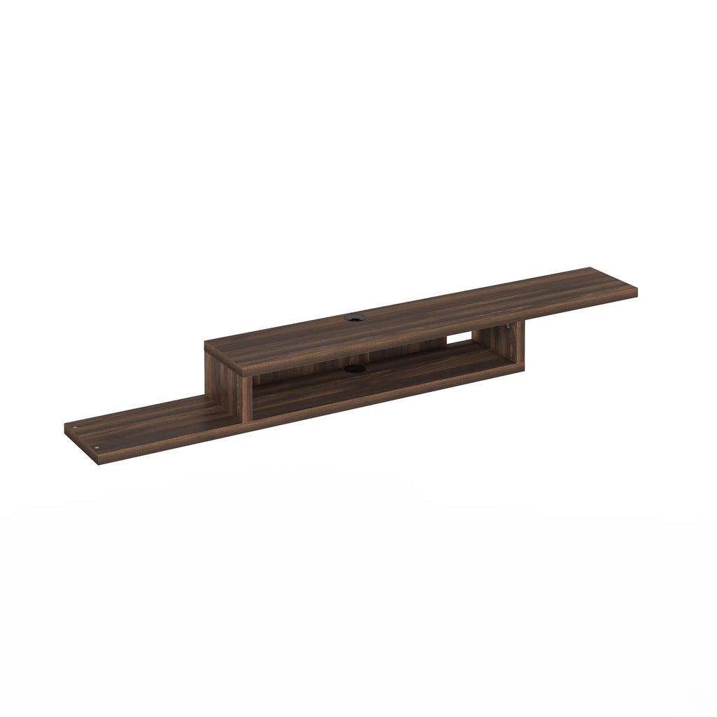 Wall Mounted Floating Media Console, 72 inch, Columbia Walnut M3343