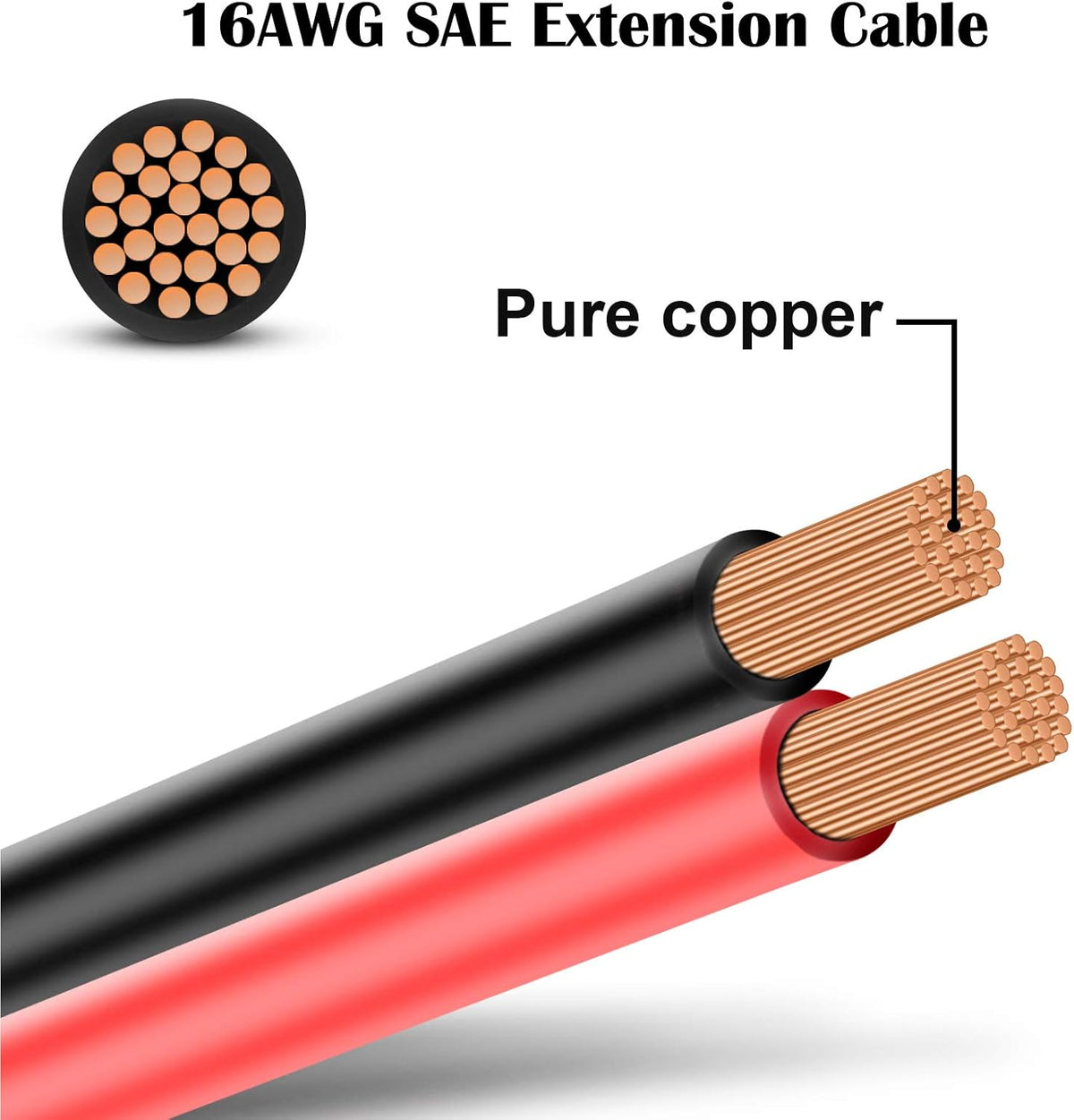 16 Gauge 30Ft SAE Extension Cable Q767