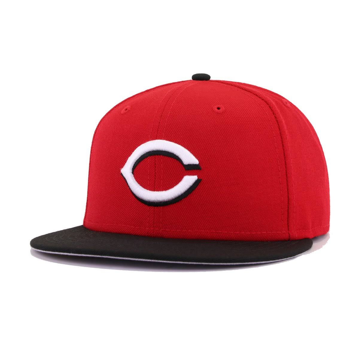 Black Scarlet Fitted Baseball Hat V7149