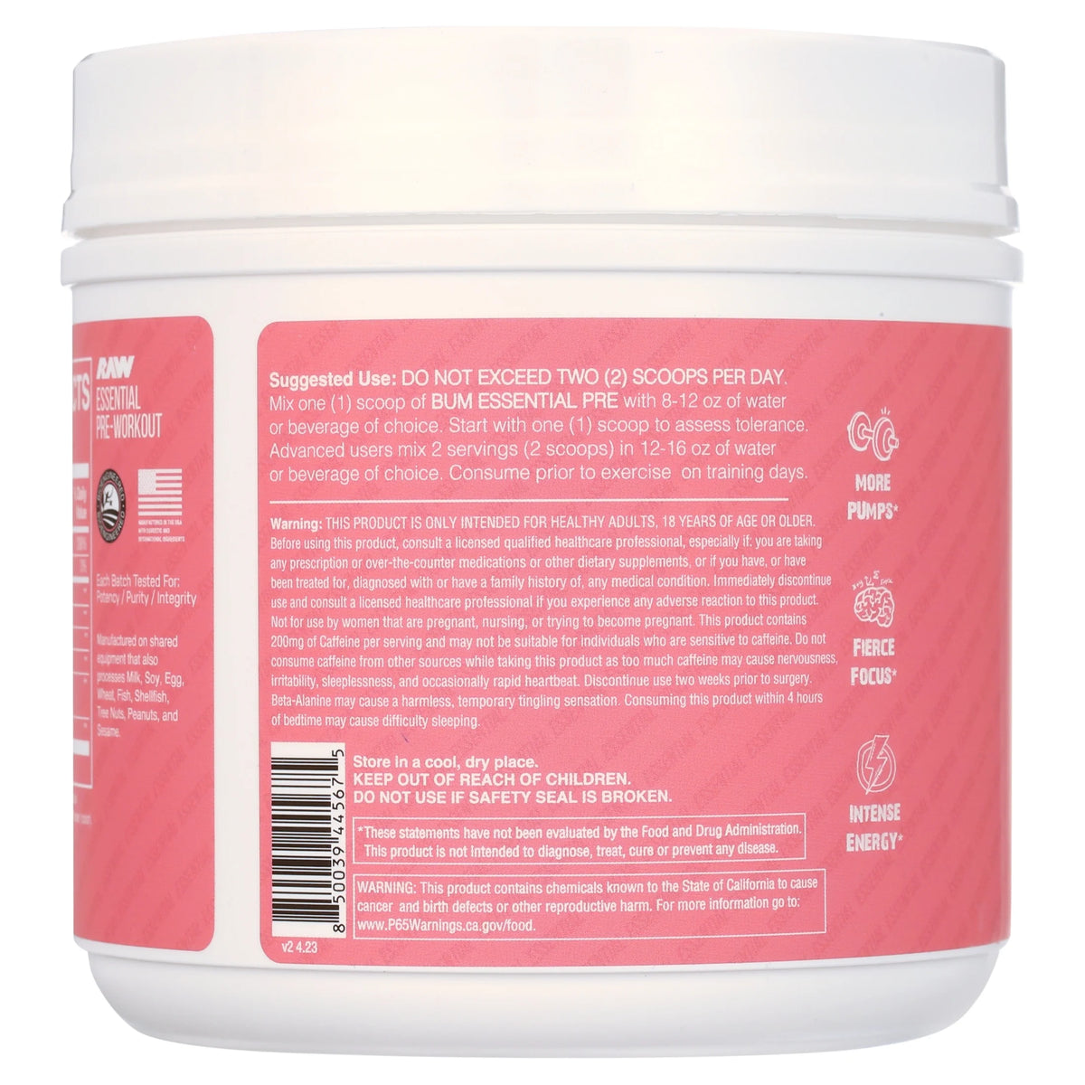 Sour Watermelon Pre Workout Powder, 30 Servings K6005
