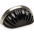 Satin Nickel Black Glass Cabinet Cup Pull 10 Pack D57784
