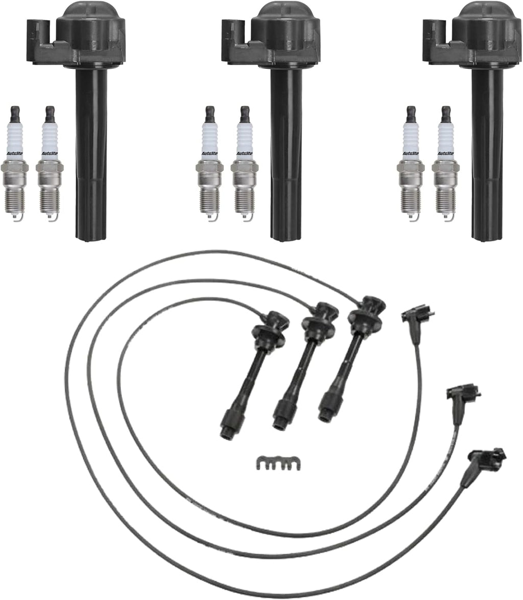 3pcs Ignition Coil Pack And Spark Plug With Wire Set Tune Up Kit 3.0L V6 E812244