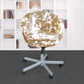 Light Brown Faux Cow Hide Chair Slip Cover M2566