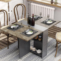 Folding Dining Table with Storage Shelves Q337