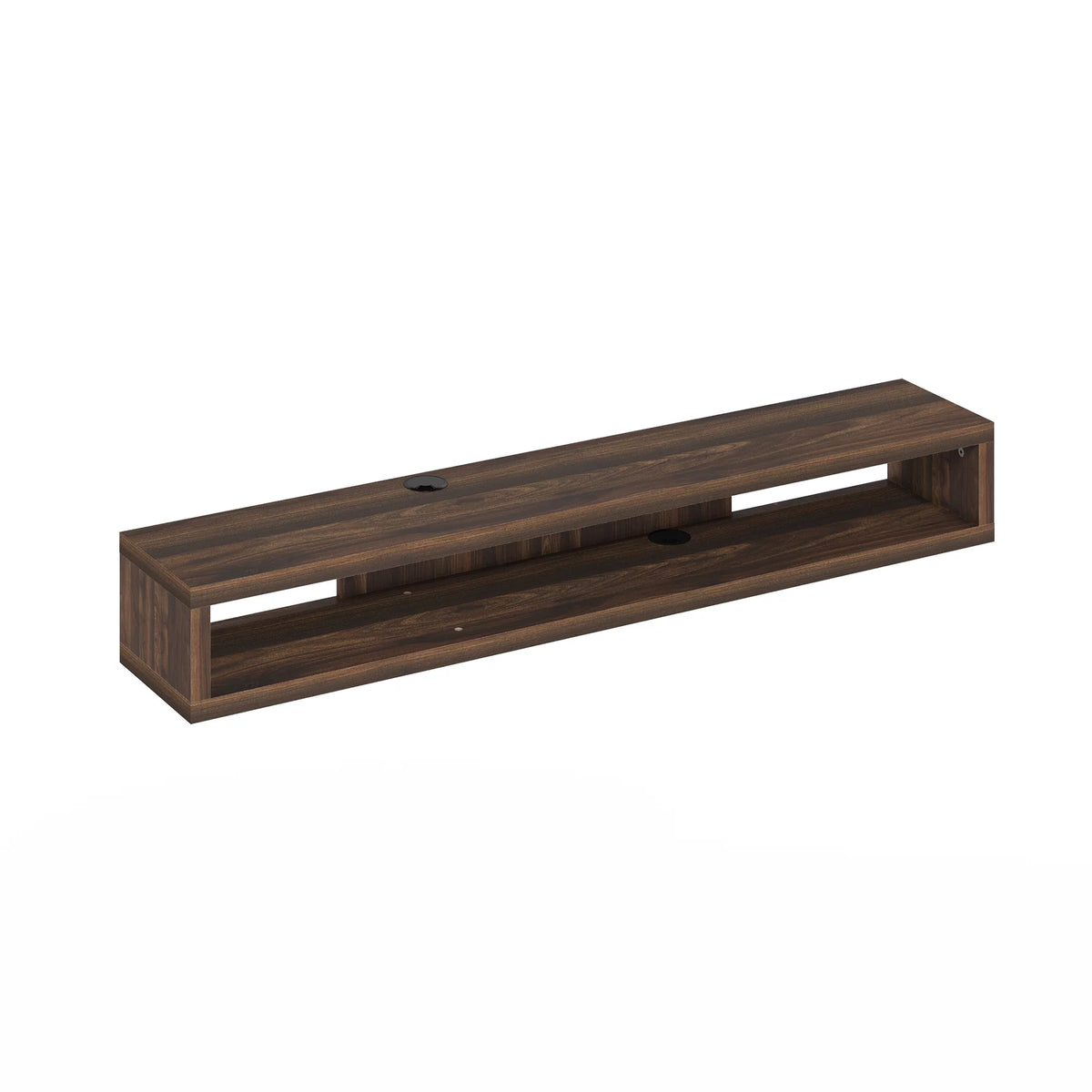 Wall Mounted Floating Media Console, 72 inch, Columbia Walnut M3343