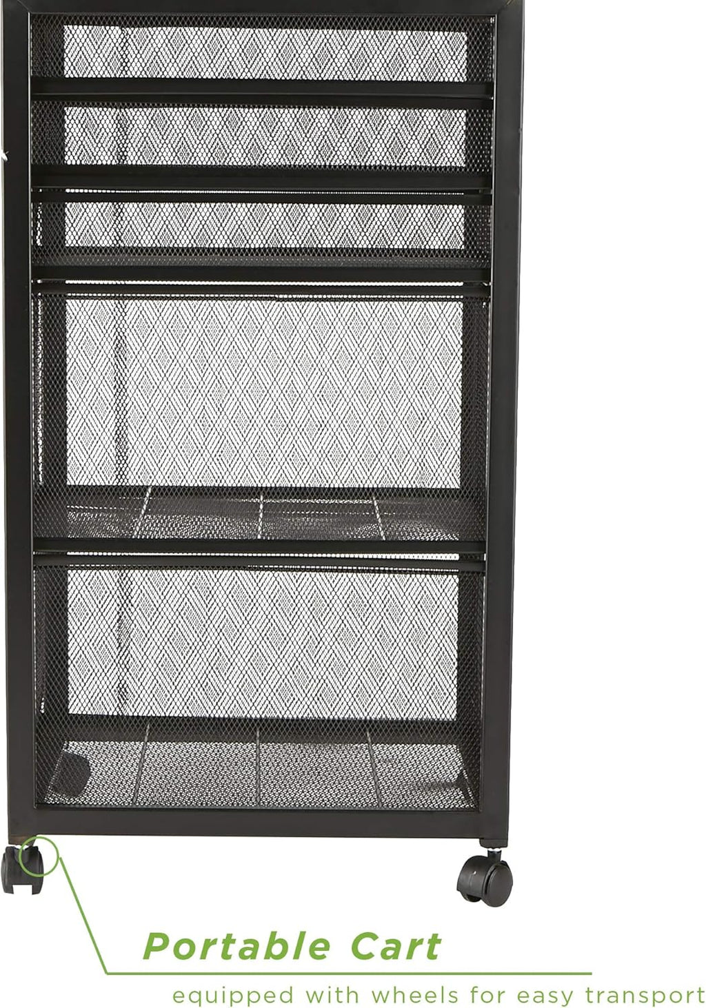 Black Rolling File Cabinet J254